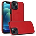 thumbnail image 1 of ELEHOLD Case for iPhone 13 Pro, PU Leather Soft TPU Phone Magnetic Case Compatible with Mag-Safe Accessory,Red, 1 of 7