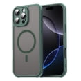 thumbnail image 1 of ELEHOLD Case for iPhone 13 Pro, Shockproof Magnetic Transparent Frosted Phone Case,Wireless Charging Support,Green, 1 of 10