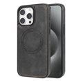 thumbnail image 1 of ELEHOLD Case for iPhone 13 Pro, Shockproof Slim Magnetic Leather Case, Compatible with MagSafe Accessories,Black, 1 of 5