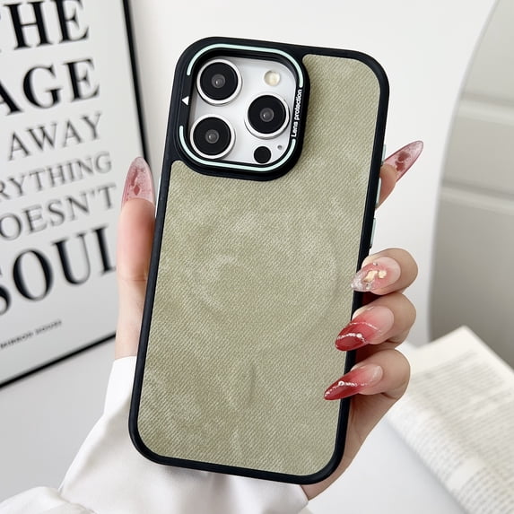 ELEHOLD Case for iPhone 13 Pro,Slim Fit Shockproof PU Leather Magnetic Case with Camera Kickstand,Green