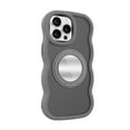 thumbnail image 1 of ELEHOLD Case for iPhone 13 Pro,Wave Frame TPU Magnetic Mirror Case with Strap,Gray, 1 of 12