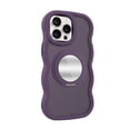 thumbnail image 1 of ELEHOLD Case for iPhone 13 Pro,Wave Frame TPU Magnetic Mirror Case with Strap,Purple, 1 of 12