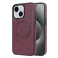 thumbnail image 1 of ELEHOLD Case for iPhone 13, Shockproof Slim Magnetic Leather Case, Compatible with MagSafe Accessories,Winered, 1 of 5