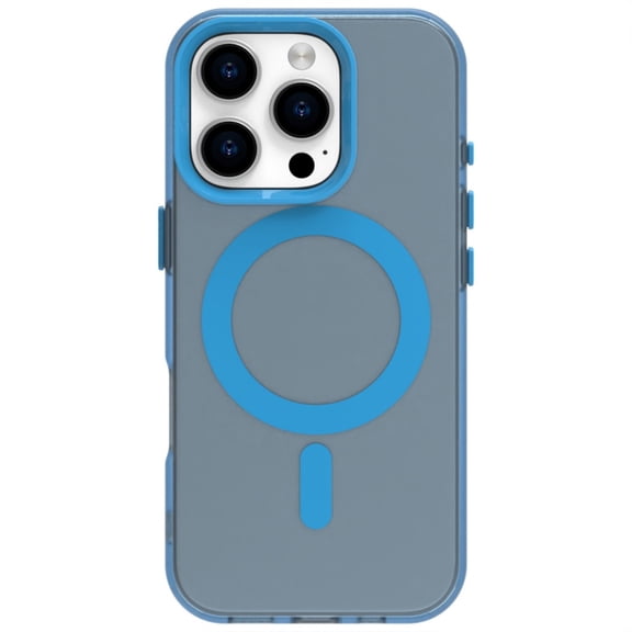 ELEHOLD Case for iPhone 14 Magnetic Shockproof Case Slim Matte Transparent Rugged Cover, Skin Friendy Feel, Compatibel with MagSafe, Blue