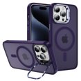 thumbnail image 1 of ELEHOLD Case for iPhone 14 Plus, Clear Transparent Camera Kickstand Case Shockproof Heavy Duty Protective Cover Case,Darkpurple, 1 of 8