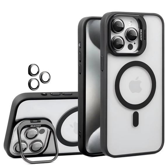 ELEHOLD Case for iPhone 14 Plus, Magnetic Shockproof Case Rugged Cover with Invisible Lens Bracket, Compatibel with MagSafe, with Lens Protector