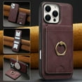 thumbnail image 1 of ELEHOLD Case for iPhone 14 Pro, 2-in-1 Magetic Detachable Leather Wallet Case with Card Holders & Ring Hold,Winered, 1 of 6