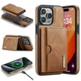 thumbnail image 1 of ELEHOLD Case for iPhone 14 Pro, Magnetic 2 in 1 Detachable Leather Wallet Case with Card Holder & Stand,Brown, 1 of 6