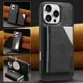 thumbnail image 1 of ELEHOLD Case for iPhone 14 Pro, Magnetic Detachable Leather Alloy Wallet Case with Card Slots,Black, 1 of 6