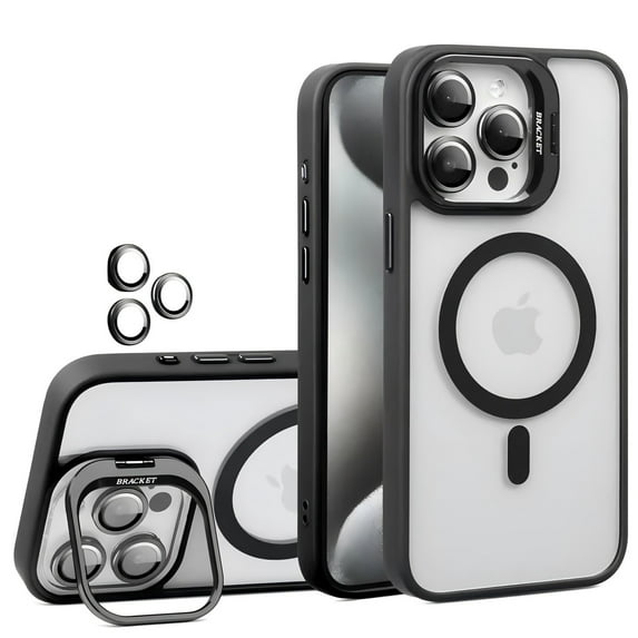 ELEHOLD Case for iPhone 14 Pro, Magnetic Shockproof Case Rugged Cover with Invisible Lens Bracket, Compatibel with MagSafe, with Lens Protector