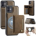 thumbnail image 1 of ELEHOLD Case for iPhone 14 Pro Max, 2-in-1 Detachable Magnetic Leather Wallet Case with RFID Blocking,Coffee, 1 of 8