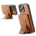 thumbnail image 1 of ELEHOLD Case for iPhone 14 Pro Max, Shockproof Magnetic Leather Wallet Case with Hand Grip & Kickstand & RFID Blocking,Brown, 1 of 11