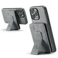 thumbnail image 1 of ELEHOLD Case for iPhone 14 Pro Max, Shockproof Magnetic Leather Wallet Case with Hand Grip & Kickstand & RFID Blocking,Gray, 1 of 10