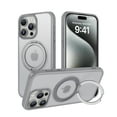 thumbnail image 1 of ELEHOLD Case for iPhone 14 Pro Max, Soft Shockproof Case with Invisible Magnetic Ring Holder Women Men Cover,Gray, 1 of 6