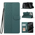 thumbnail image 1 of ELEHOLD Case for iPhone 14 Pro Shockproof Flip PU Leather Wallet Magmetic Buckle Case with Card Holder Slots Stand & Wrist Strap,Green, 1 of 10