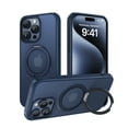 thumbnail image 1 of ELEHOLD Case for iPhone 14 Pro, Soft Shockproof Case with Invisible Magnetic Ring Holder Women Men Cover,Blue, 1 of 6