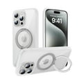 thumbnail image 1 of ELEHOLD Case for iPhone 14 Pro, Soft Shockproof Case with Invisible Magnetic Ring Holder Women Men Cover,White, 1 of 6