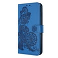 thumbnail image 1 of ELEHOLD Case for iPhone 15, Luxury Floral PU Leather Wallet Case with Card Holder Stand & Wrist Strap,Darkblue, 1 of 5