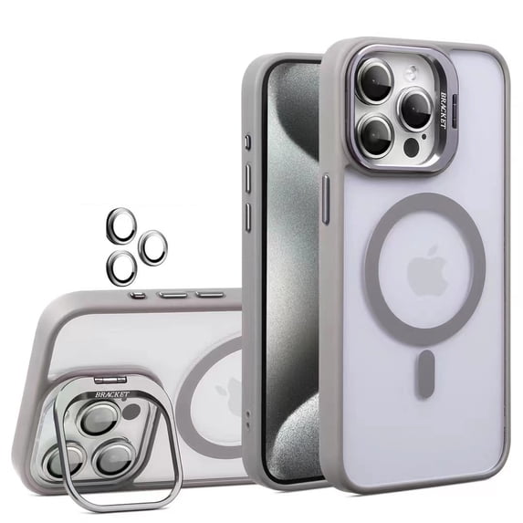 ELEHOLD Case for iPhone 15, Magnetic Shockproof Case Rugged Cover with Invisible Lens Bracket, Compatibel with MagSafe, with Lens Protector