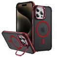 thumbnail image 1 of ELEHOLD Case for iPhone 15, Matte Skin Feeling Magnetic Case with Adjustable Camera Stand,Red, 1 of 9