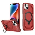 thumbnail image 1 of ELEHOLD Case for iPhone 15 Plus/14 Plus, Military-Grade Drop Protection Magnetic Phone Case with 360° Rotating Ring Stand,Red, 1 of 6