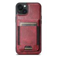 thumbnail image 1 of ELEHOLD Case for iPhone 15 Plus,2 in 1 Detachable Magnetic Leather Wallet Case with Card Holder Kickstand,Red, 1 of 6