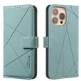 thumbnail image 1 of ELEHOLD Case for iPhone 15 Plus, RFID Blocking Leather Wallet Case, Flip Cover with Card Slots & Stand,Green, 1 of 5
