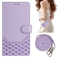 thumbnail image 1 of ELEHOLD Case for iPhone 15 Plus, RFID Leather Wallet Stand Case with Long Shoulder & Wrist Strap,Wireless Charging,Purple, 1 of 9