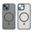 thumbnail image 1 of ELEHOLD Case for iPhone 15 Plus, Shockproof Magnetic Transparent Frosted Phone Case,Wireless Charging Support,Blue, 1 of 7