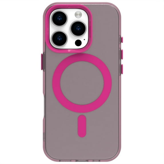 ELEHOLD Case for iPhone 15 Pro Max Magnetic Shockproof Case Slim Matte Transparent Rugged Cover, Skin Friendy Feel, Compatibel with MagSafe, Rose
