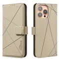 thumbnail image 1 of ELEHOLD Case for iPhone 15, RFID Blocking Leather Wallet Case, Flip Cover with Card Slots & Stand,Beige, 1 of 5