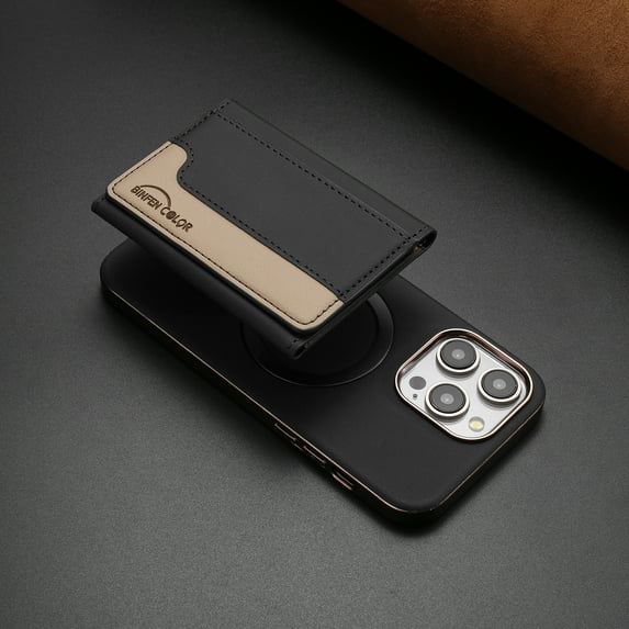 ELEHOLD Case for iPhone 16 Plus, 2-in-1 Magnetic Detachable Wallet Case, RFID Blocking PU Leather Flip Cover with Kickstand & Card Holder,Black