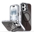 thumbnail image 1 of ELEHOLD Case for iPhone 16 Plus, Gradient Magnetic Case with Camera Lens Kickstand,Black, 1 of 7