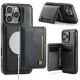 thumbnail image 1 of ELEHOLD Case for iPhone 16 Pro, 2-in-1 Detachable Magnetic Leather Wallet Case with RFID Blocking,Black, 1 of 8