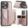 thumbnail image 1 of ELEHOLD Case for iPhone 16 Pro, 2-in-1 Detachable Magnetic Leather Wallet Case with RFID Blocking,Rosegold, 1 of 8