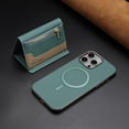 thumbnail image 1 of ELEHOLD Case for iPhone 16 Pro, 2-in-1 Detachable Magnetic Zipper Leather Wallet Case with Card Holder, RFID Blocking Folio Flip Cover,Green, 1 of 5