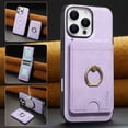 thumbnail image 1 of ELEHOLD Case for iPhone 16 Pro, 2-in-1 Magetic Detachable Leather Wallet Case with Card Holders & Ring Hold,Purple, 1 of 6