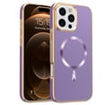 thumbnail image 1 of ELEHOLD Case for iPhone 16 Pro, Glossy Magnetic Phone Case, Shockproof Slim Cover,Darkpurple, 1 of 7