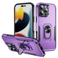 thumbnail image 1 of ELEHOLD Case for iPhone 16 Pro, Heavy Duty Shockproof Full Body Case with Built in Metal Ring Holder Kickstand + Screen Protector,K, 1 of 10