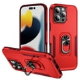 thumbnail image 1 of ELEHOLD Case for iPhone 16 Pro Max, Heavy Duty Shockproof Full Body Case with Built in Metal Ring Holder Kickstand + Screen Protector,D, 1 of 10