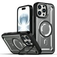 thumbnail image 1 of ELEHOLD Case for iPhone 16 Pro Max, Magnetic Phone Case with Foldable Lens Kickstand, Military-Grade Protection Cover,Gray, 1 of 5