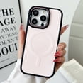thumbnail image 1 of ELEHOLD Case for iPhone 16 Pro Max,Slim Fit Shockproof PU Leather Magnetic Case with Camera Kickstand,Pink, 1 of 9