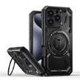 thumbnail image 1 of ELEHOLD Case for iPhone 16 Pro, Military Grade Magnetic Case with Kickstand, Compatible with Wireless Charging,Black, 1 of 5