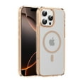 thumbnail image 1 of ELEHOLD Case for iPhone 16 Pro, Shockproof Magnetic Clear Case for Wireless Charging,Raised Edges for Camera & Screen Protection,Gold, 1 of 10