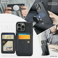 thumbnail image 1 of ELEHOLD Case for iPhone 16 Pro, Shockproof Magnetic Leather Wallet Case with Hand Grip & Kickstand & RFID Blocking,Black, 1 of 8