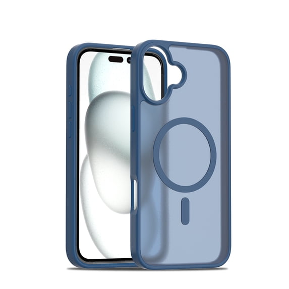 ELEHOLD Case for iPhone 16, Shockproof Magnetic Skin-Feel Case,Compatible with Wireless Charging,Blue
