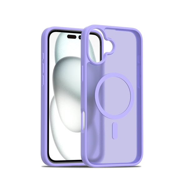ELEHOLD Case for iPhone 16, Shockproof Magnetic Skin-Feel Case,Compatible with Wireless Charging,Purple