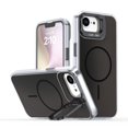thumbnail image 1 of ELEHOLD Case for iPhone 16e, Gradient Magnetic Case with Camera Lens Kickstand,Black, 1 of 7