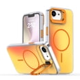 thumbnail image 1 of ELEHOLD Case for iPhone 16e, Gradient Magnetic Case with Camera Lens Kickstand,Orange, 1 of 7
