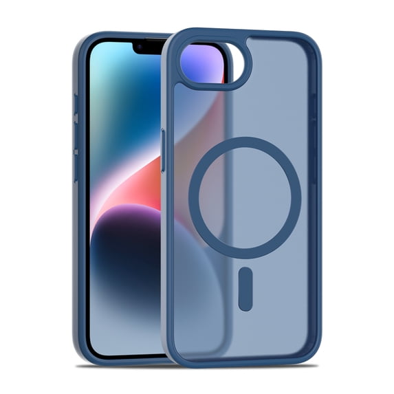 ELEHOLD Case for iPhone 16e, Shockproof Magnetic Skin-Feel Case,Compatible with Wireless Charging,Blue